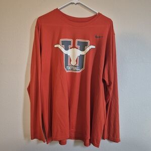 Nike Men's Red Long Sleeve Shirt